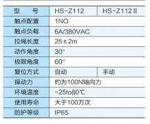 HS-Z112II防水雙向拉繩開關工廠直營
